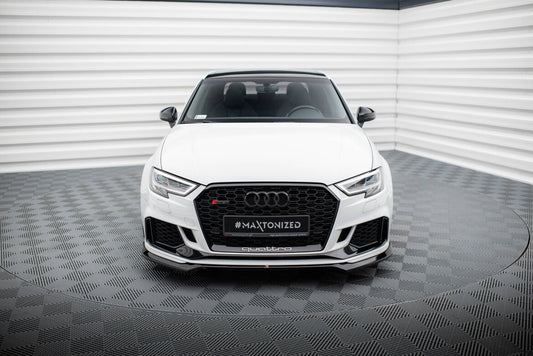Frontlippe V.5 passend für Audi RS3 Limousine 8V FL schwarz Hochglanz