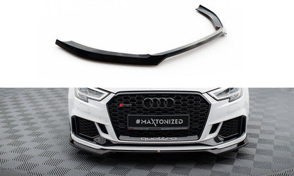 Frontlippe V.5 passend für Audi RS3 Limousine 8V FL schwarz Hochglanz