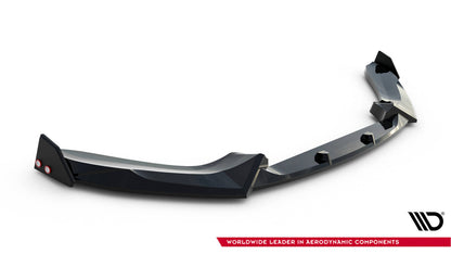 Frontlippe V.5 passend für BMW 1er M-Paket / M140i F20 FL schwarz Hochglanz + Flaps matt