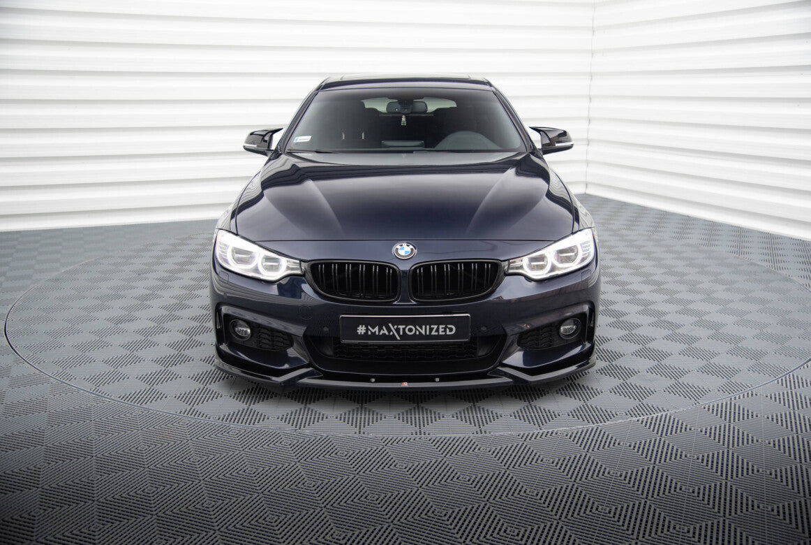 Frontlippe V.5 passend für BMW 4er Coupe / Gran Coupe / Cabrio M-Paket F32 / F36 / F33 schwarz Hochglanz