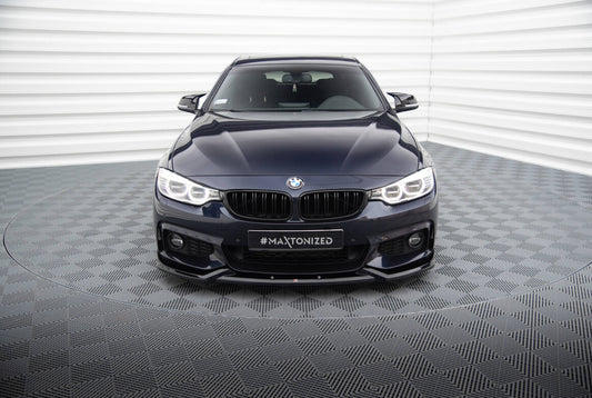 Frontlippe V.5 passend für BMW 4er Coupe / Gran Coupe / Cabrio M-Paket F32 / F36 / F33 schwarz Hochglanz