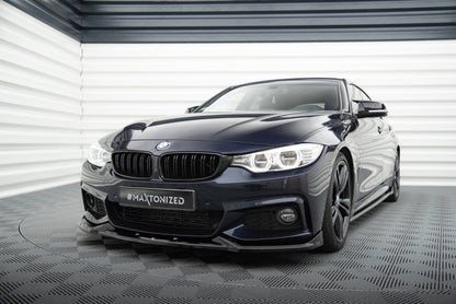 Frontlippe V.5 passend für BMW 4er Coupe / Gran Coupe / Cabrio M-Paket F32 / F36 / F33 schwarz Hochglanz