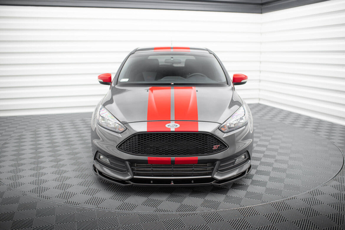 Frontlippe V.5 passend für Ford Focus ST Mk3 FL schwarz Hochglanz