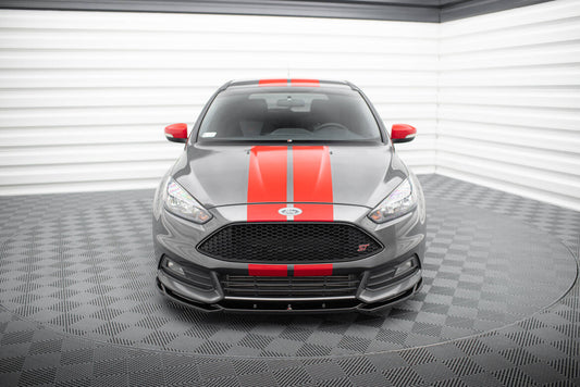Frontlippe V.5 passend für Ford Focus ST Mk3 FL schwarz Hochglanz