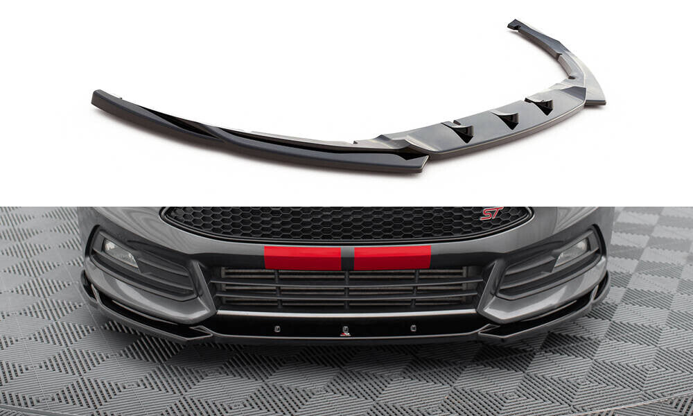 Frontlippe V.5 passend für Ford Focus ST Mk3 FL schwarz Hochglanz