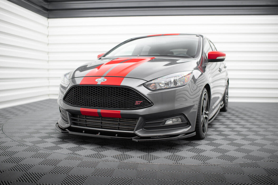 Frontlippe V.5 passend für Ford Focus ST Mk3 FL schwarz Hochglanz