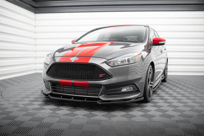 Frontlippe V.5 passend für Ford Focus ST Mk3 FL schwarz Hochglanz