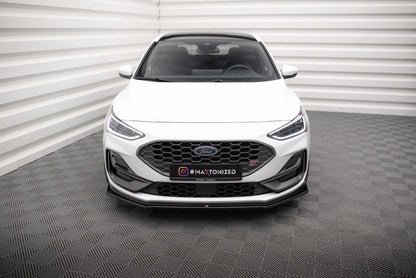 Frontlippe V.5 passend für Ford Focus ST / ST-Line Mk4 FL schwarz Hochglanz