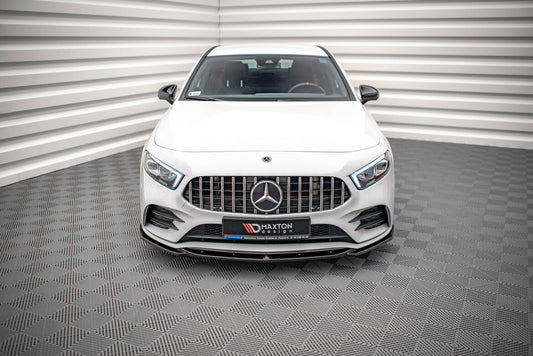 Frontlippe V.5 passend für Mercedes A35 AMG / AMG-Line W177 schwarz Hochglanz