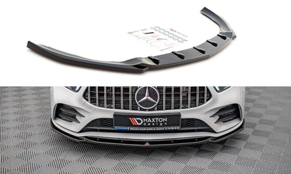 Frontlippe V.5 passend für Mercedes A35 AMG / AMG-Line W177 schwarz Hochglanz