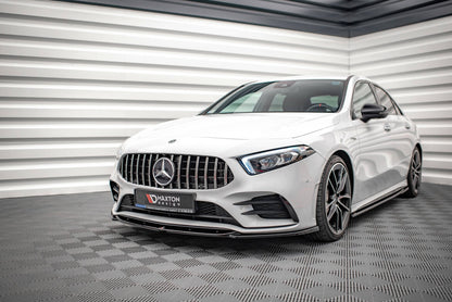 Frontlippe V.5 passend für Mercedes A35 AMG / AMG-Line W177 schwarz Hochglanz