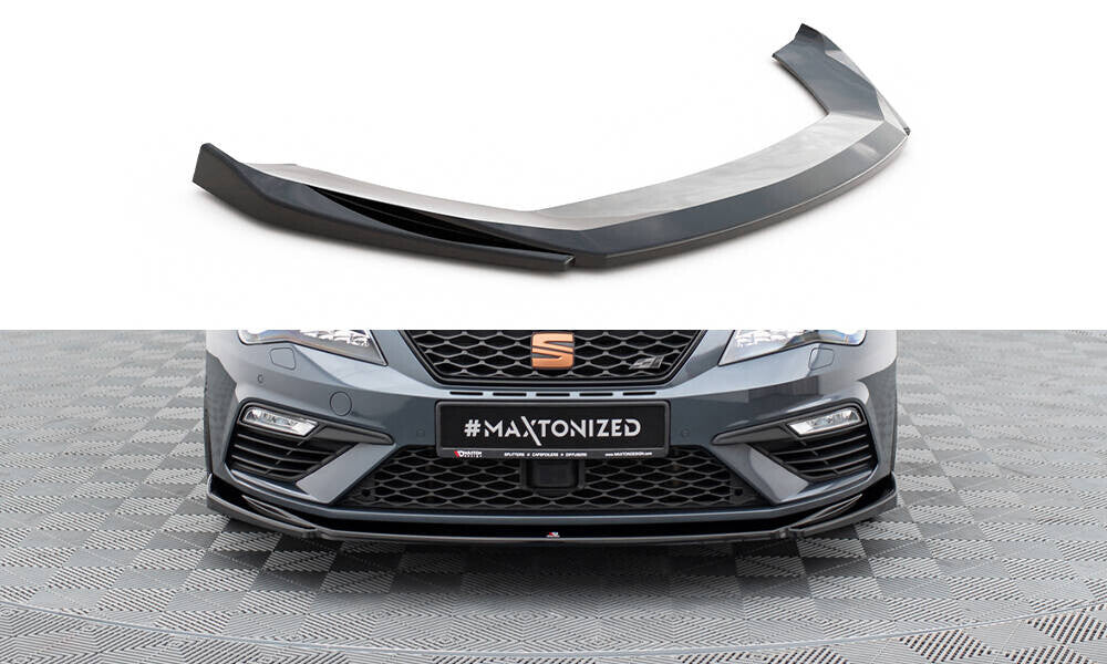 Frontlippe V.5 passend für Seat Leon CUPRA / FR Mk3 FL schwarz Hochglanz