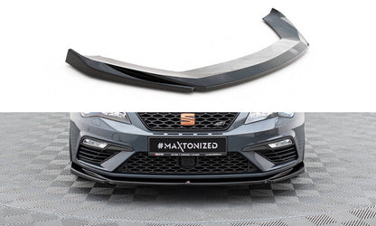 Frontlippe V.5 passend für Seat Leon CUPRA / FR Mk3 FL schwarz Hochglanz
