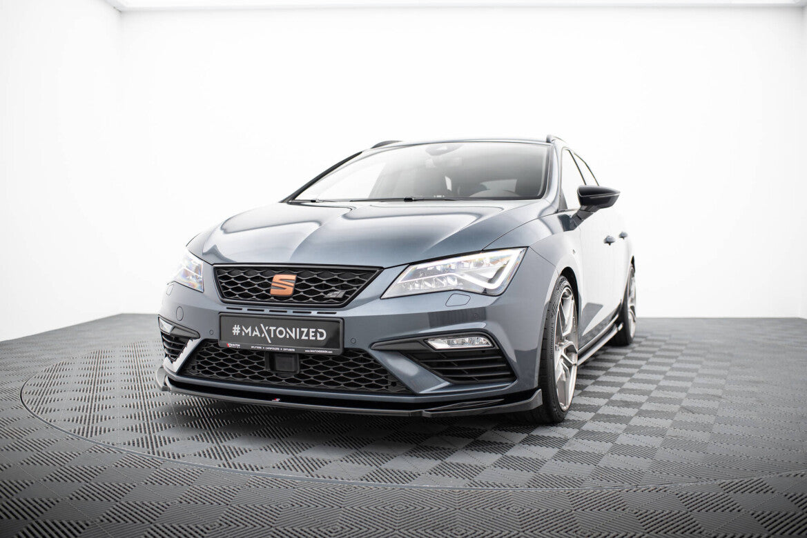 Frontlippe V.5 passend für Seat Leon CUPRA / FR Mk3 FL schwarz Hochglanz
