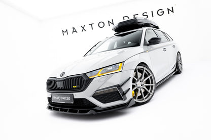 Frontlippe V.5 passend für Skoda Octavia RS Mk4 schwarz Hochglanz