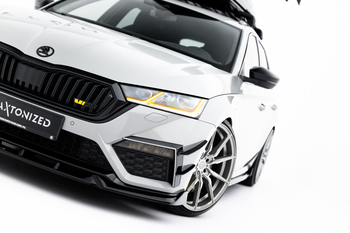 Frontlippe V.5 passend für Skoda Octavia RS Mk4 schwarz Hochglanz