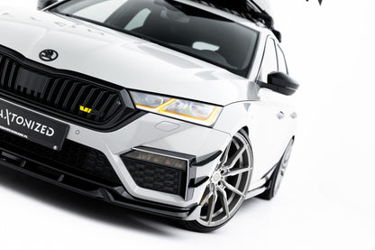 Frontlippe V.5 passend für Skoda Octavia RS Mk4 schwarz Hochglanz