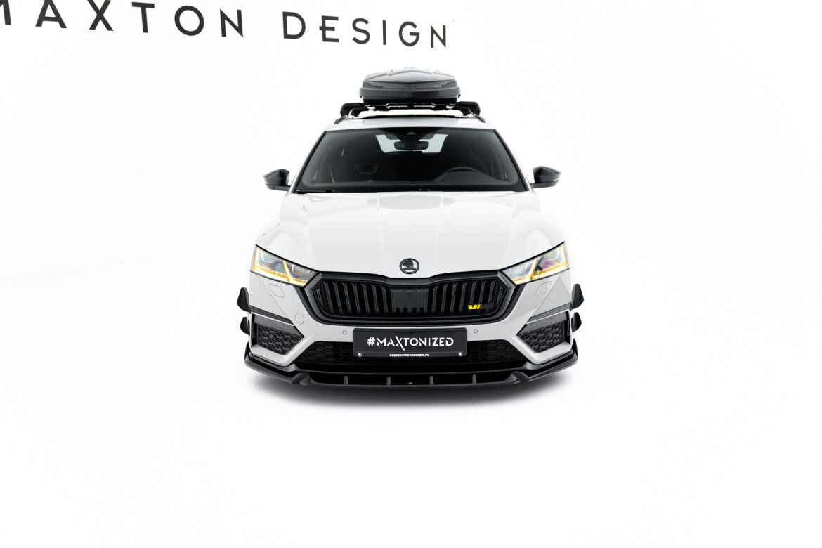 Frontlippe V.5 passend für Skoda Octavia RS Mk4 schwarz Hochglanz