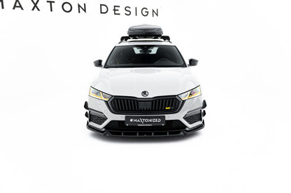 Frontlippe V.5 passend für Skoda Octavia RS Mk4 schwarz Hochglanz