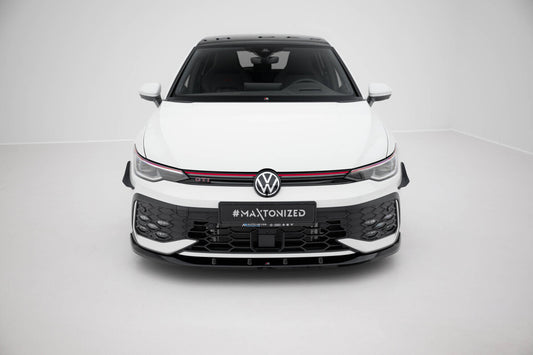 Frontlippe V.5 passend für VW Golf GTI / GTE / R-Line Mk8 FL schwarz Hochglanz