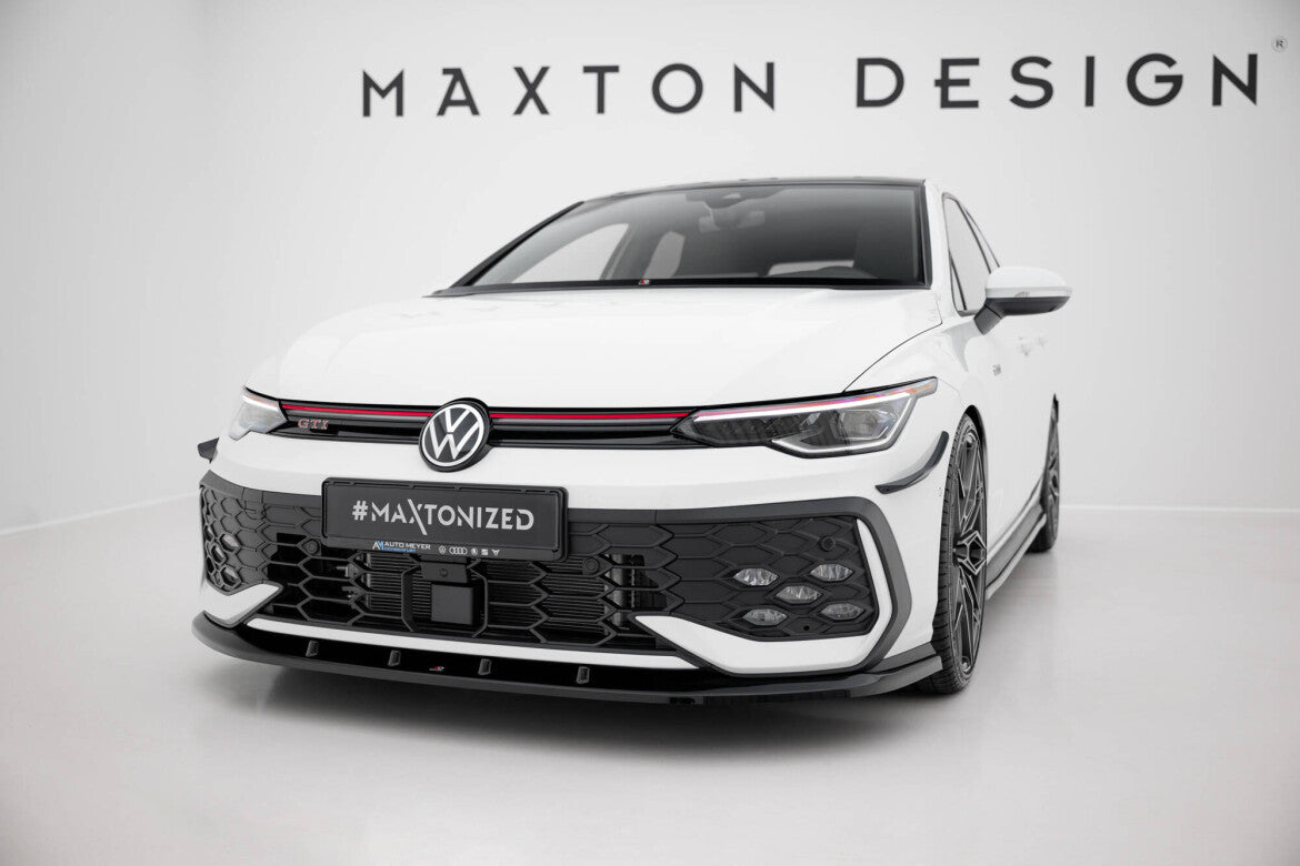 Frontlippe V.5 passend für VW Golf GTI / GTE / R-Line Mk8 FL schwarz Hochglanz