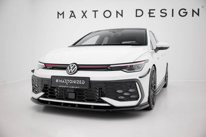Frontlippe V.5 passend für VW Golf GTI / GTE / R-Line Mk8 FL schwarz Hochglanz
