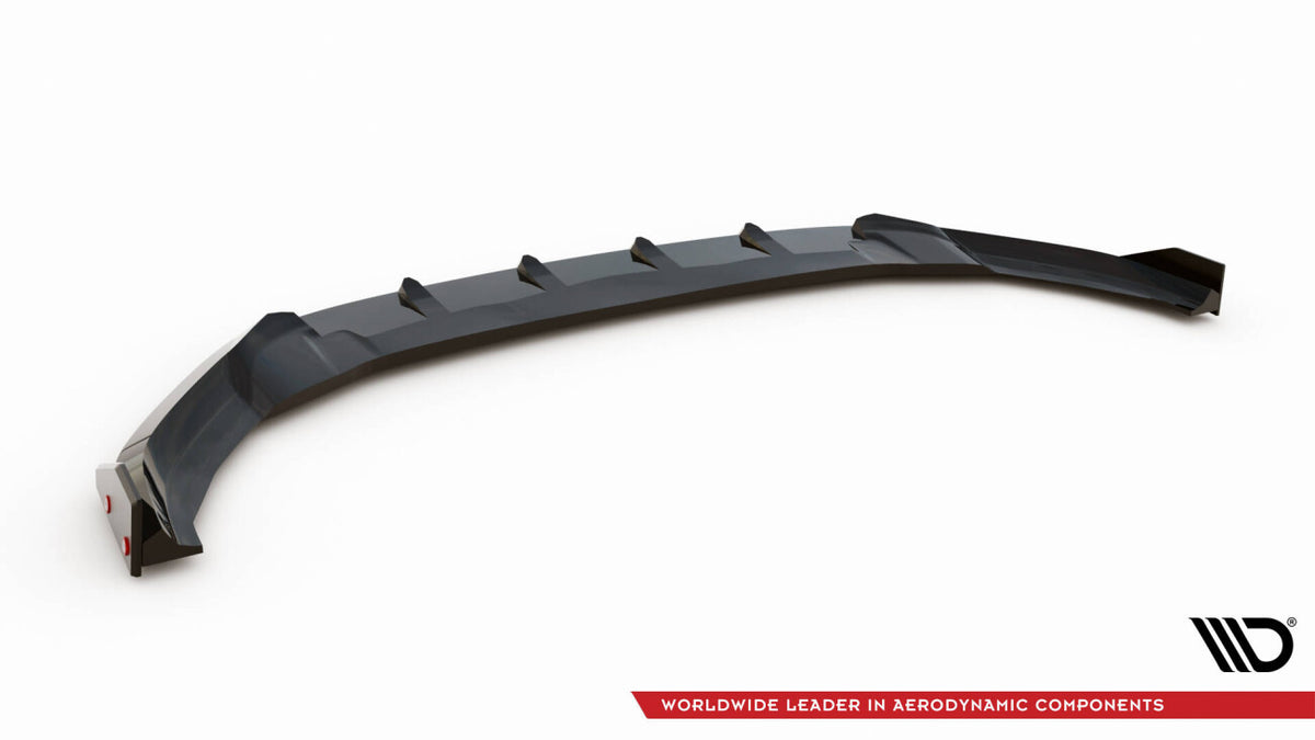 Frontlippe V.5 passend für VW Golf R / R-Line Mk7 schwarz Hochglanz + Flaps matt