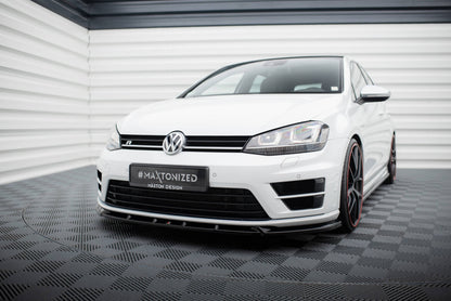 Frontlippe V.5 passend für VW Golf R / R-Line Mk7 schwarz Hochglanz