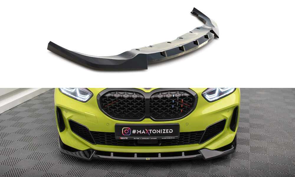 Frontlippe V.6 passend für BMW 1er M-Paket / M135i / 128ti F40 schwarz Hochglanz