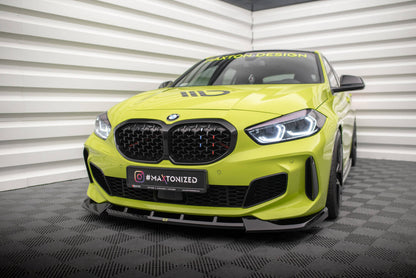 Frontlippe V.6 passend für BMW 1er M-Paket / M135i / 128ti F40 schwarz Hochglanz