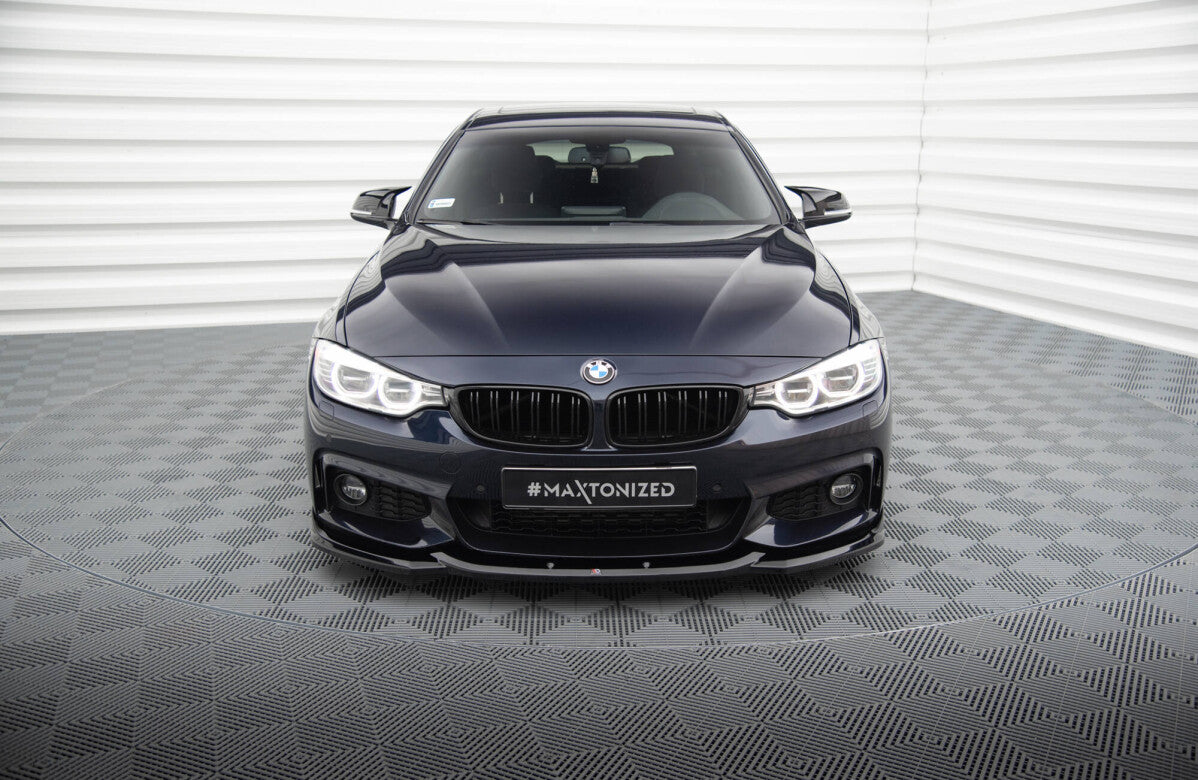 Frontlippe V.6 passend für BMW 4er Coupe / Gran Coupe / Cabrio M-Paket F32 / F36 / F33 schwarz Hochglanz