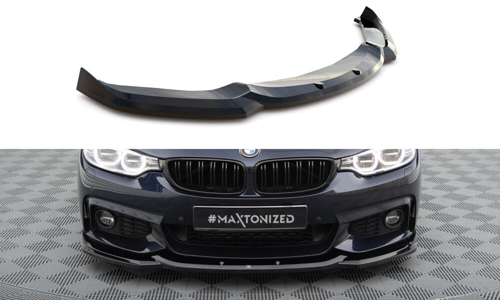 Frontlippe V.6 passend für BMW 4er Coupe / Gran Coupe / Cabrio M-Paket F32 / F36 / F33 schwarz Hochglanz