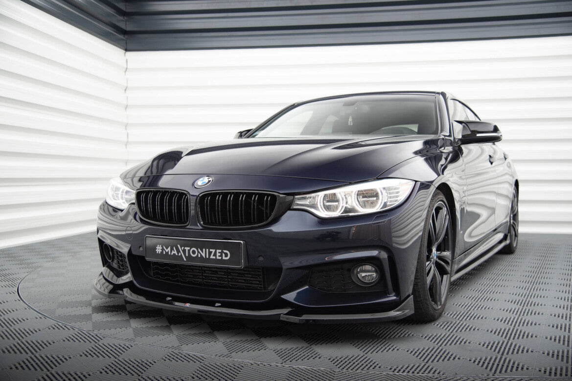 Frontlippe V.6 passend für BMW 4er Coupe / Gran Coupe / Cabrio M-Paket F32 / F36 / F33 schwarz Hochglanz