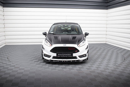 Frontlippe V.6 passend für Ford Fiesta ST Mk7 FL schwarz Hochglanz + Flaps matt