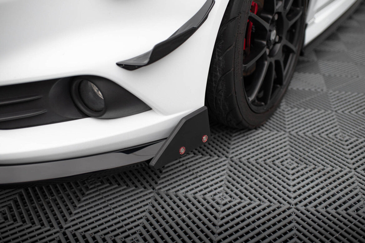 Frontlippe V.6 passend für Ford Fiesta ST Mk7 FL schwarz Hochglanz + Flaps matt