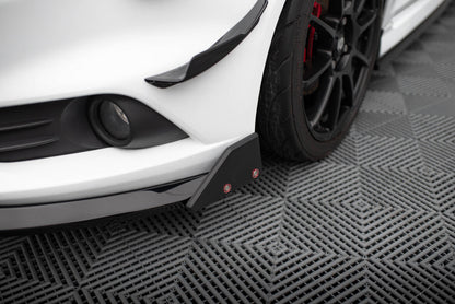 Frontlippe V.6 passend für Ford Fiesta ST Mk7 FL schwarz Hochglanz + Flaps matt