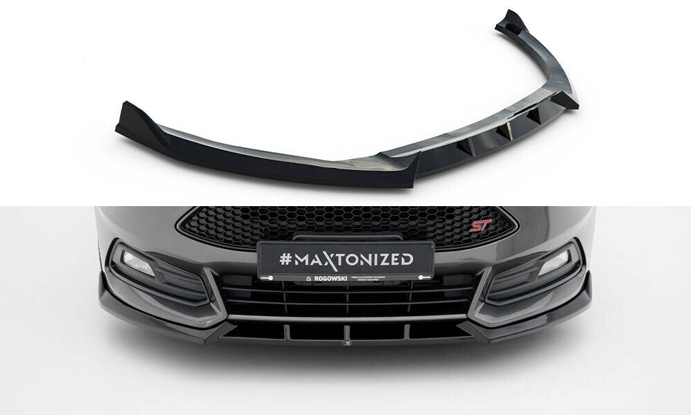 Frontlippe V.6 passend für Ford Focus ST Mk3 FL schwarz Hochglanz