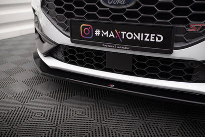 Frontlippe V.6 passend für Ford Focus ST / ST-Line Mk4 FL schwarz Hochglanz