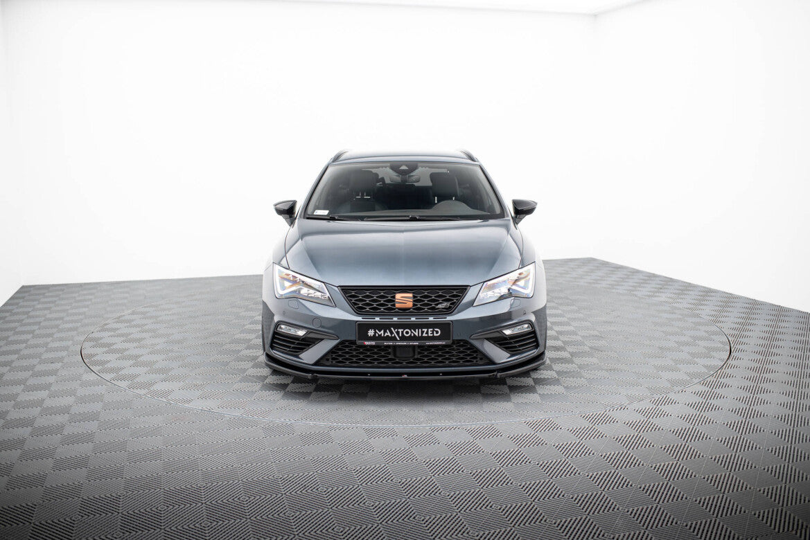 Frontlippe V.6 passend für Seat Leon CUPRA / FR Mk3 FL schwarz Hochglanz