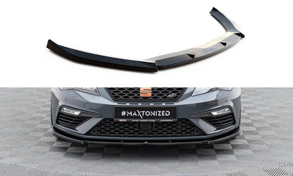Frontlippe V.6 passend für Seat Leon CUPRA / FR Mk3 FL schwarz Hochglanz