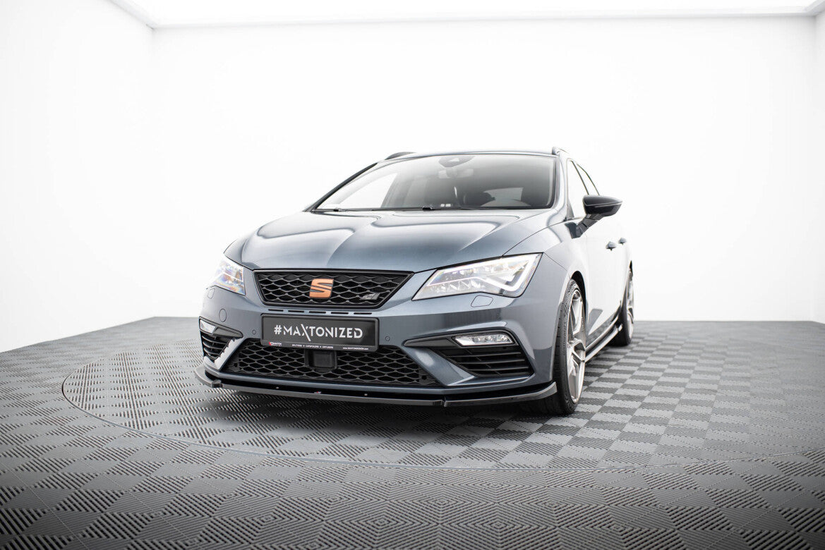 Frontlippe V.6 passend für Seat Leon CUPRA / FR Mk3 FL schwarz Hochglanz