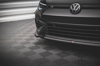 Frontlippe V.6 passend für VW Golf R Hatchback / Variant Mk8 schwarz Hochglanz