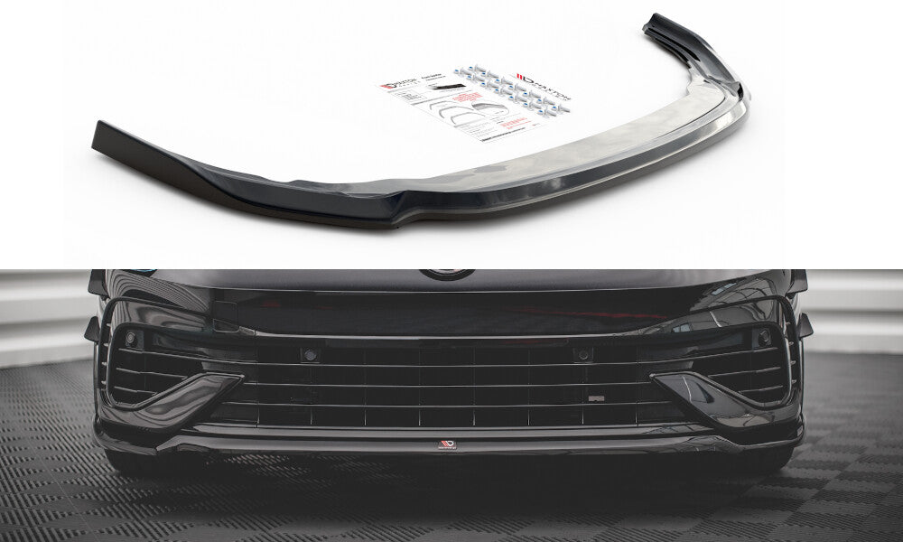 Frontlippe V.6 passend für VW Golf R Hatchback / Variant Mk8 schwarz Hochglanz