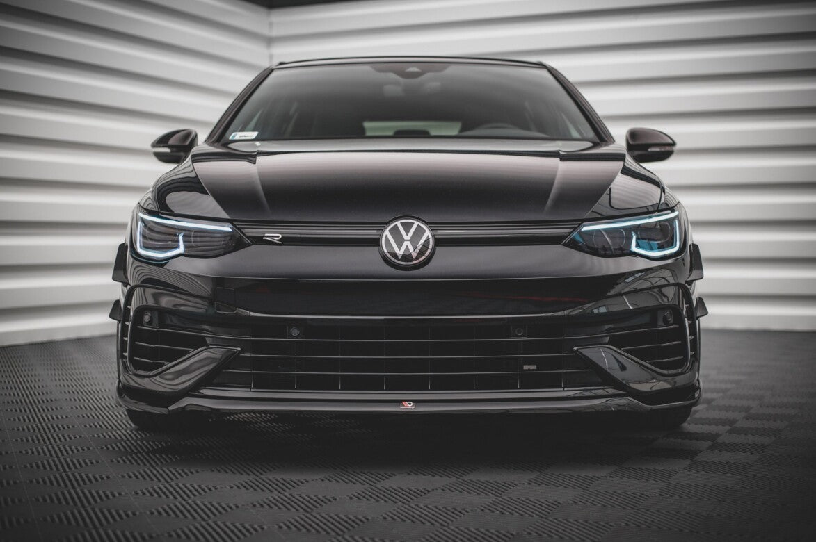 Frontlippe V.6 passend für VW Golf R Hatchback / Variant Mk8 schwarz Hochglanz