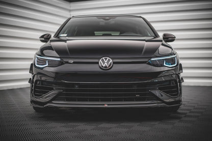 Frontlippe V.6 passend für VW Golf R Hatchback / Variant Mk8 schwarz Hochglanz