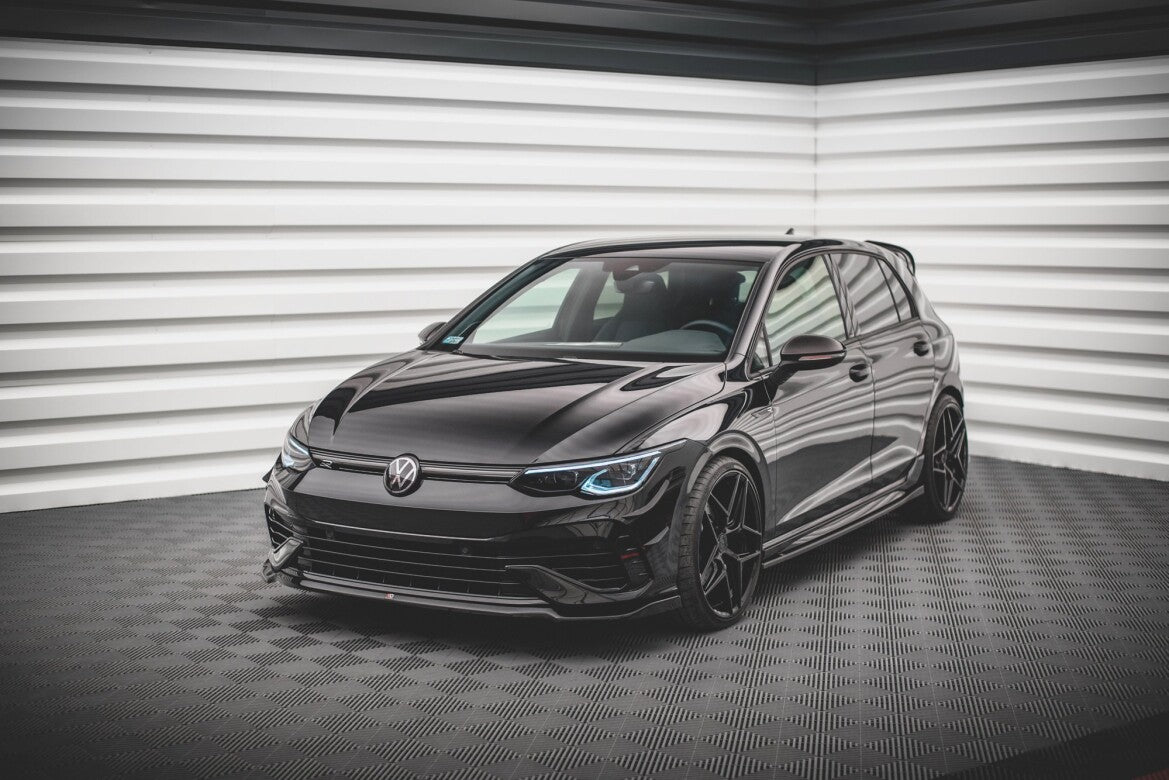 Frontlippe V.6 passend für VW Golf R Hatchback / Variant Mk8 schwarz Hochglanz