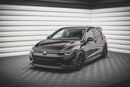 Frontlippe V.6 passend für VW Golf R Hatchback / Variant Mk8 schwarz Hochglanz