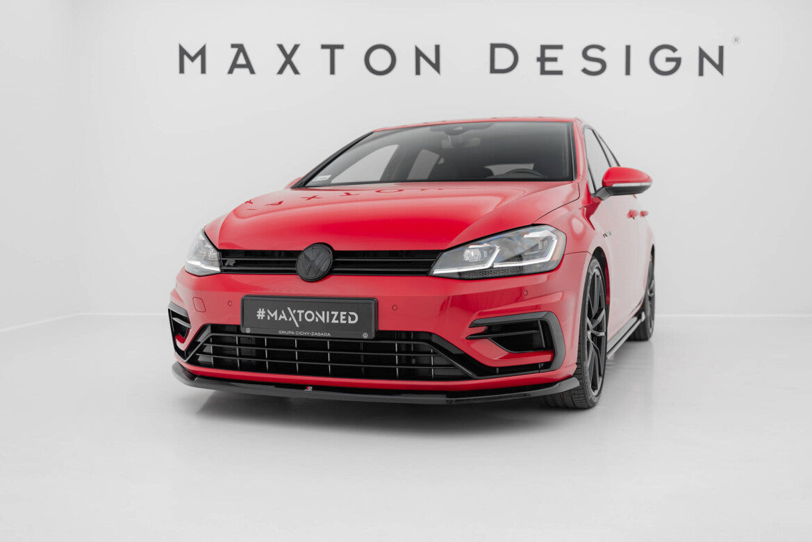 Frontlippe V.6 passend für VW Golf R / R-Line Mk7 FL schwarz Hochglanz