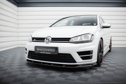 Frontlippe V.6 passend für VW Golf R / R-Line Mk7 schwarz Hochglanz