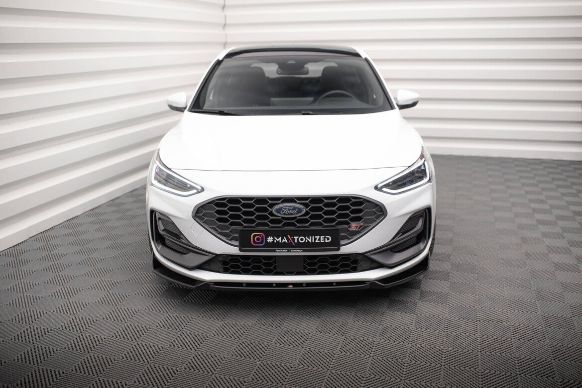 Frontlippe V.7 passend für Ford Focus ST / ST-Line Mk4 FL schwarz Hochglanz